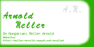 arnold meller business card